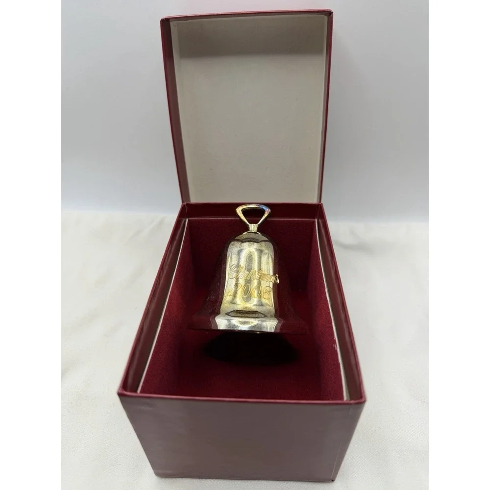 Vintage 2008 Reed & Barton Sliver Plated Christmas Bell Ornament